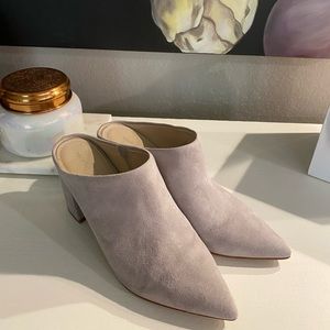 Marc Fisher Slide on Gray Heels